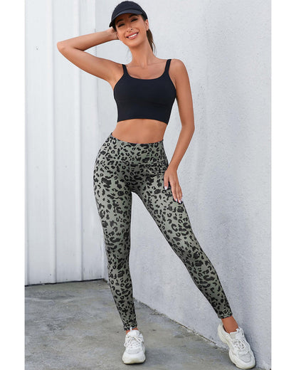 Azura Exchange Leopard Print Active Leggings - L