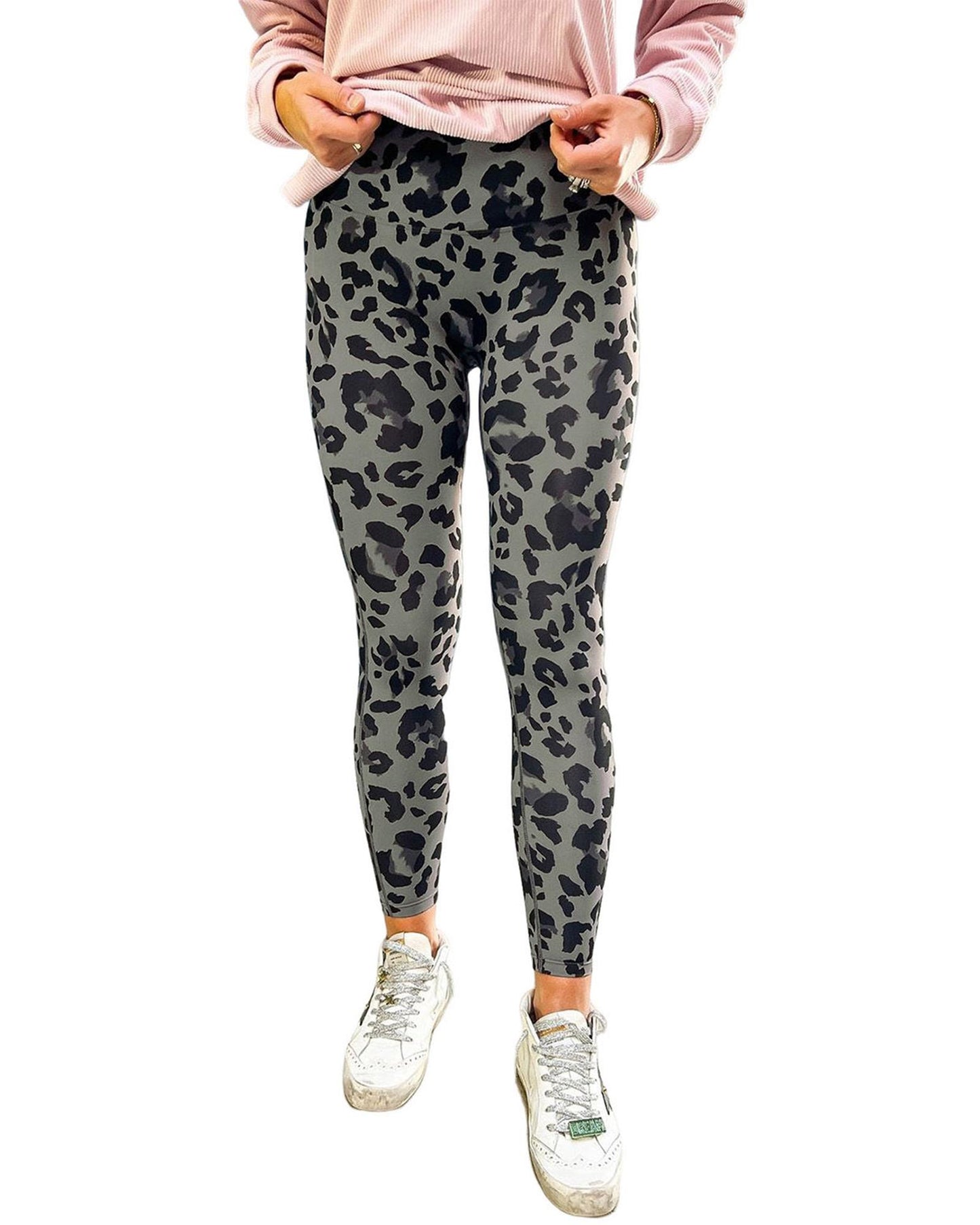 Azura Exchange Leopard Print Active Leggings - L