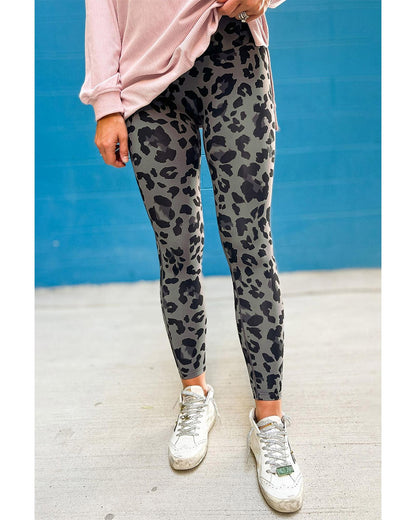 Azura Exchange Leopard Print Active Leggings - L