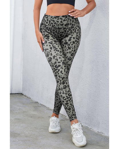 Azura Exchange Leopard Print Active Leggings - L