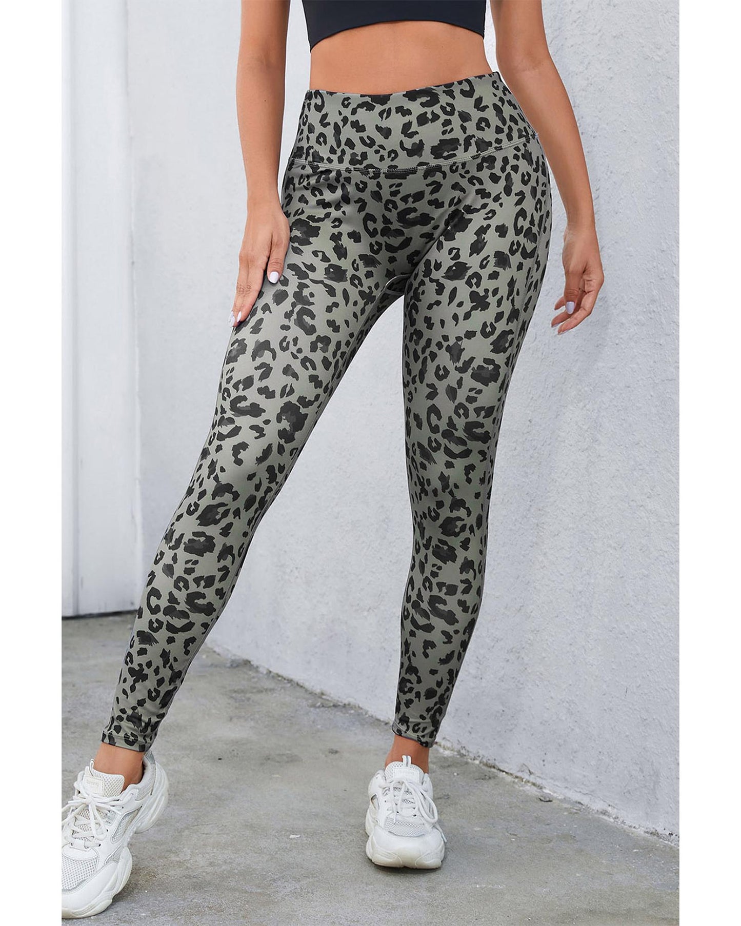 Azura Exchange Leopard Print Active Leggings - M