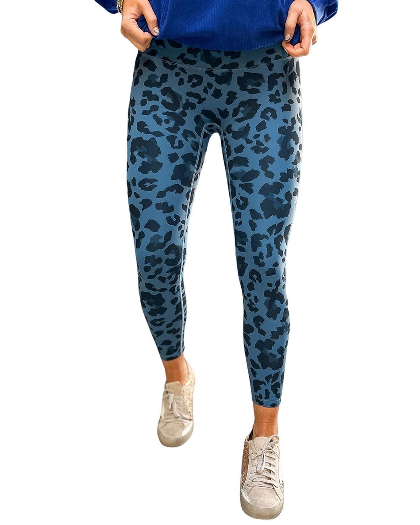 Azura Exchange Leopard Print Active Leggings - L