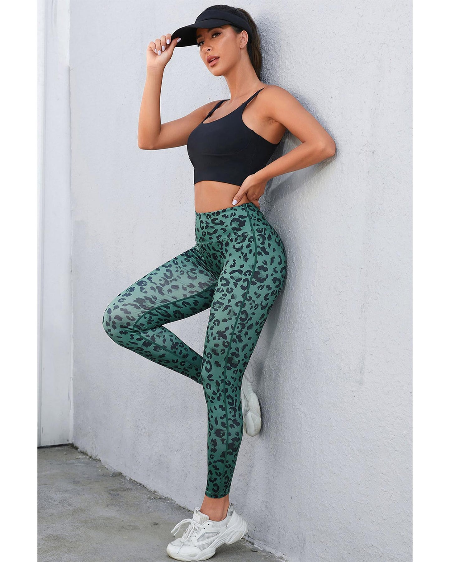 Azura Exchange Leopard Print Active Leggings - L