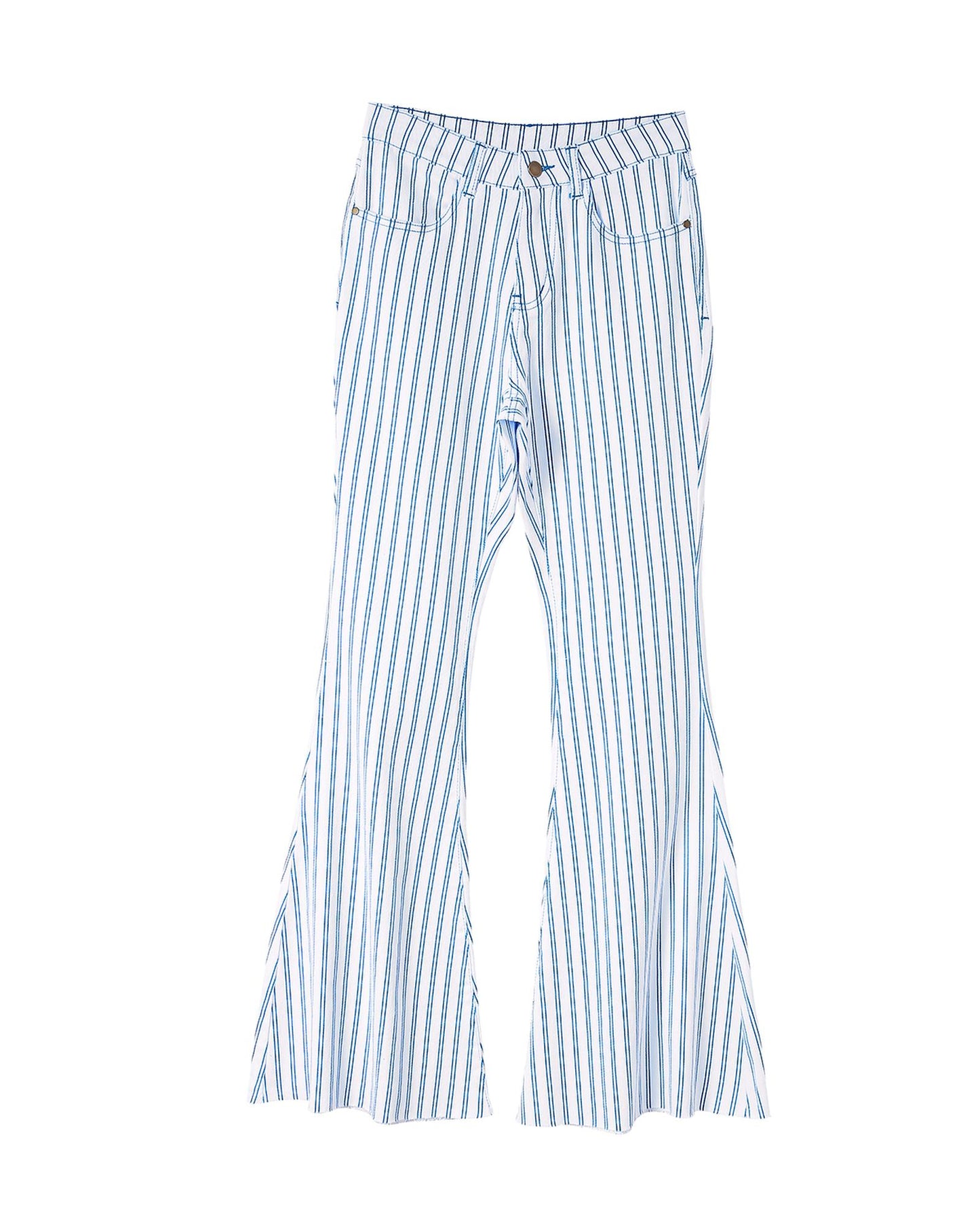 Azura Exchange Striped Print Flared Pants - M