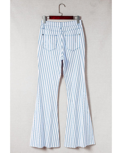 Azura Exchange Striped Print Flared Pants - M