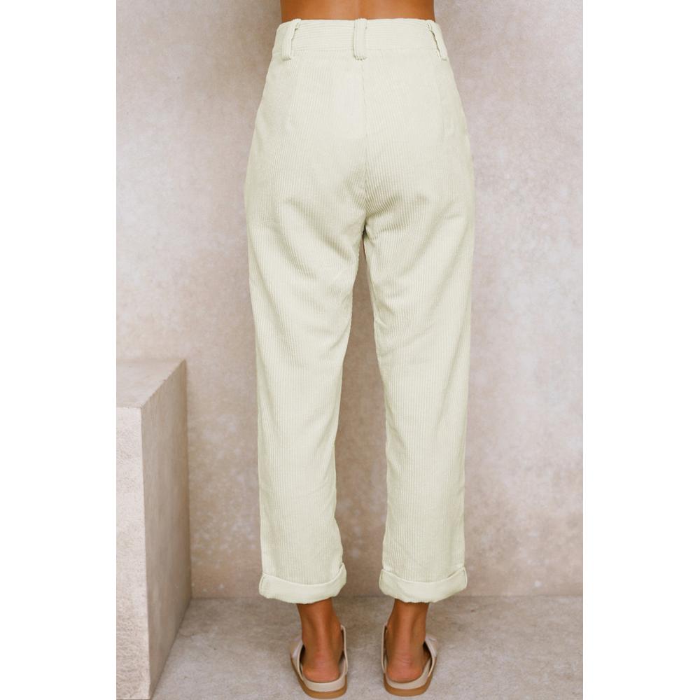 Azura Exchange Corduroy High Waist Straight Leg Pants - 12 US