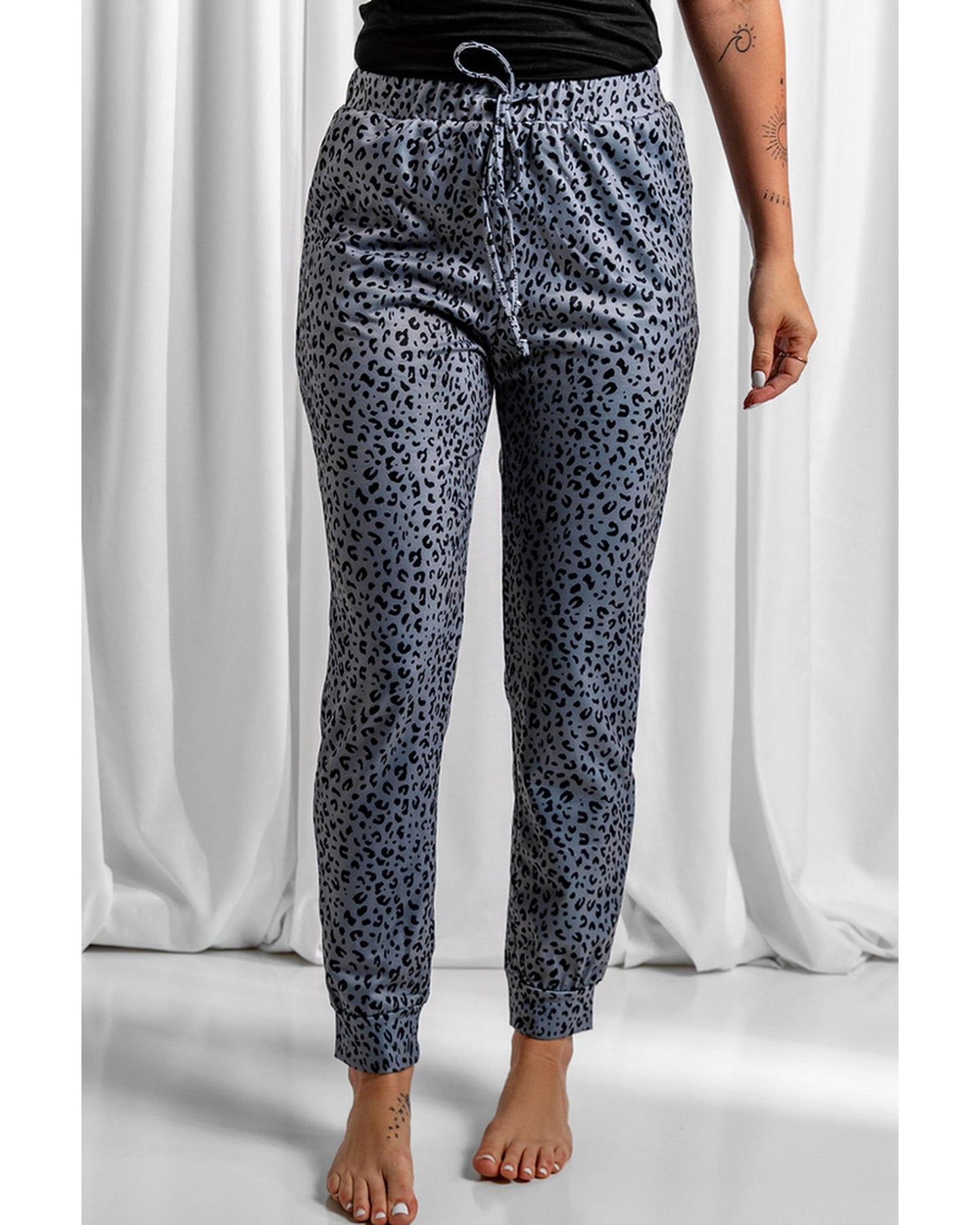 Azura Exchange Leopard Print Joggers - L