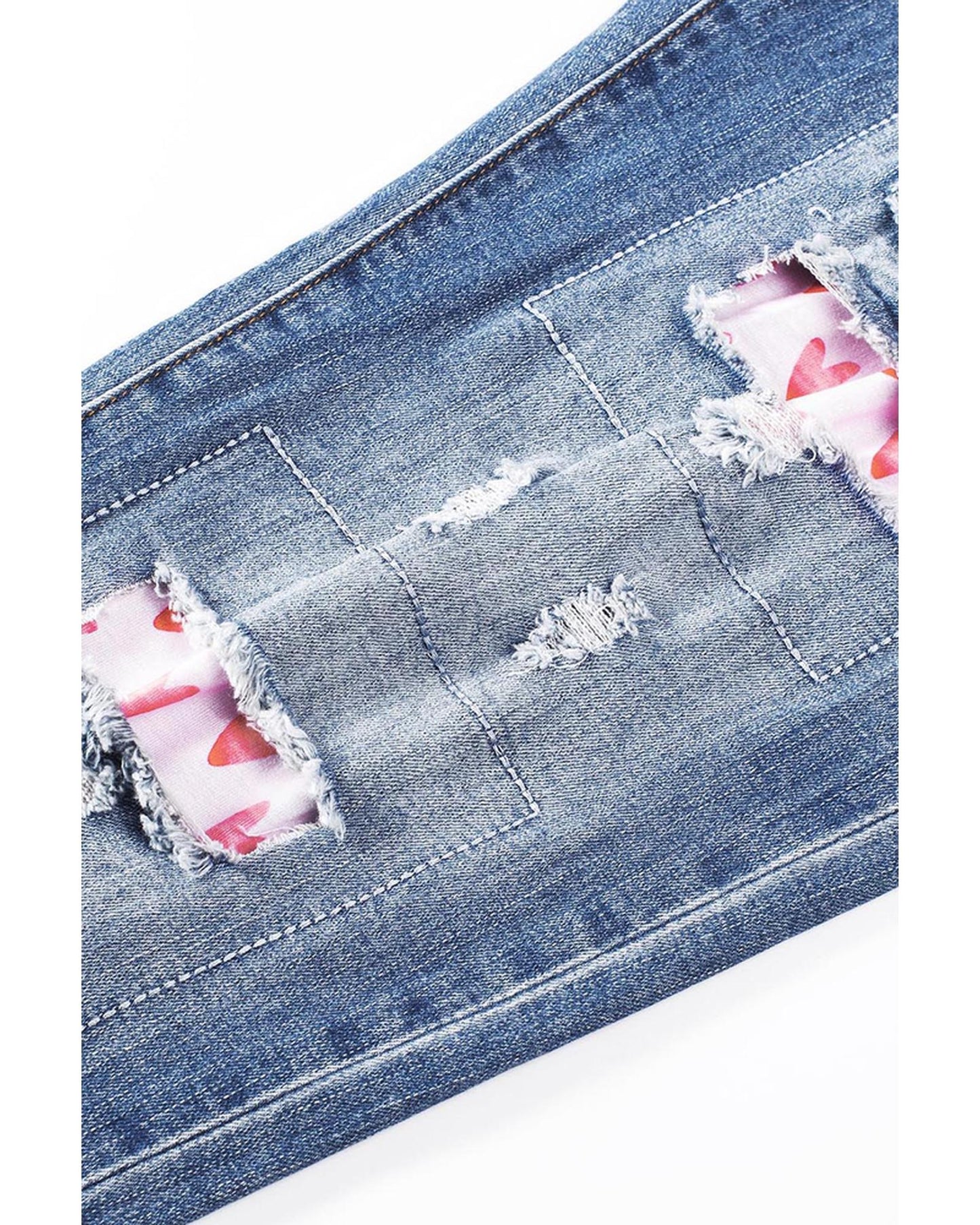 Azura Exchange Heart Patchwork Jeans - 14 US