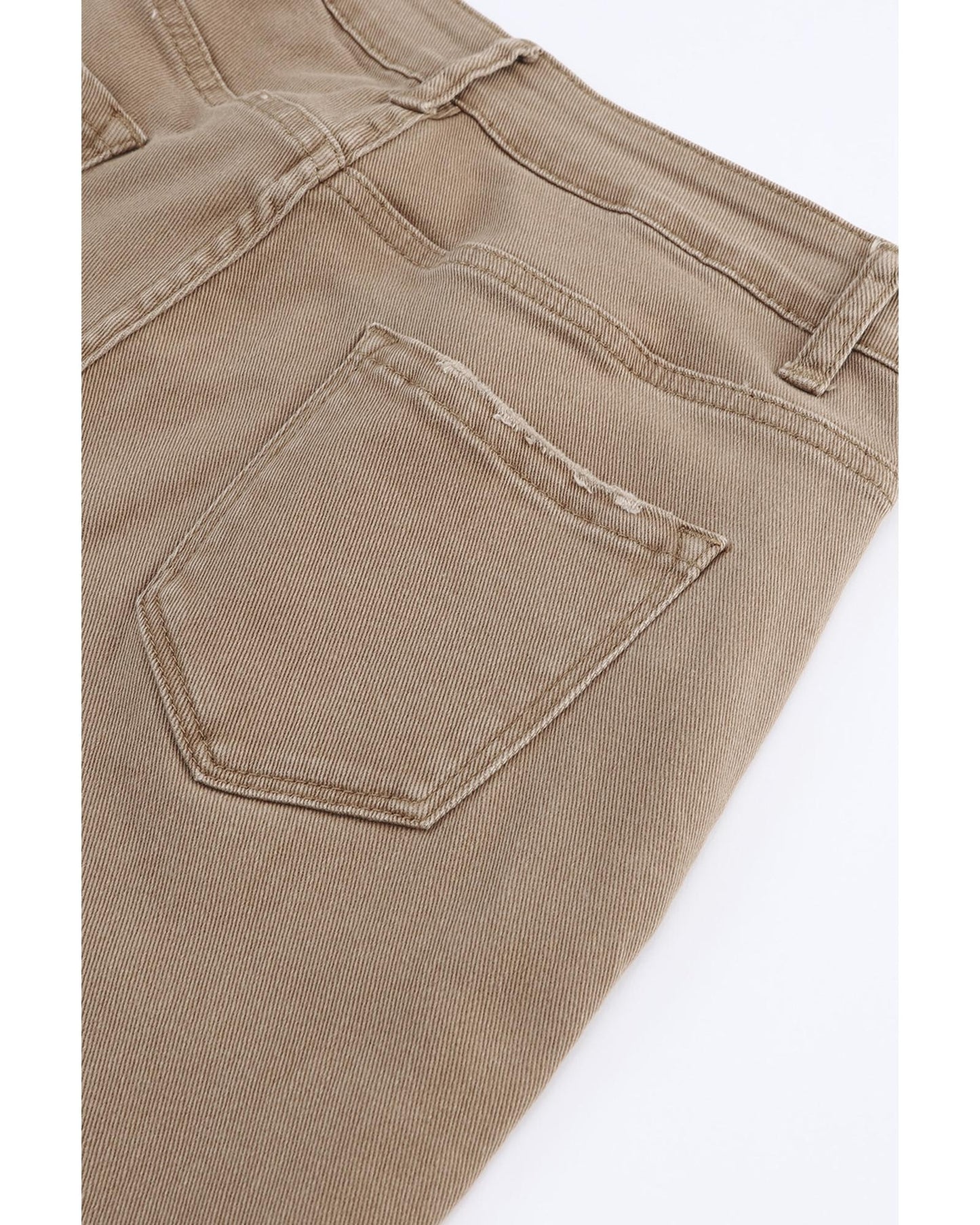 Azura Exchange Khaki High Waist Flare Jeans - 14 US