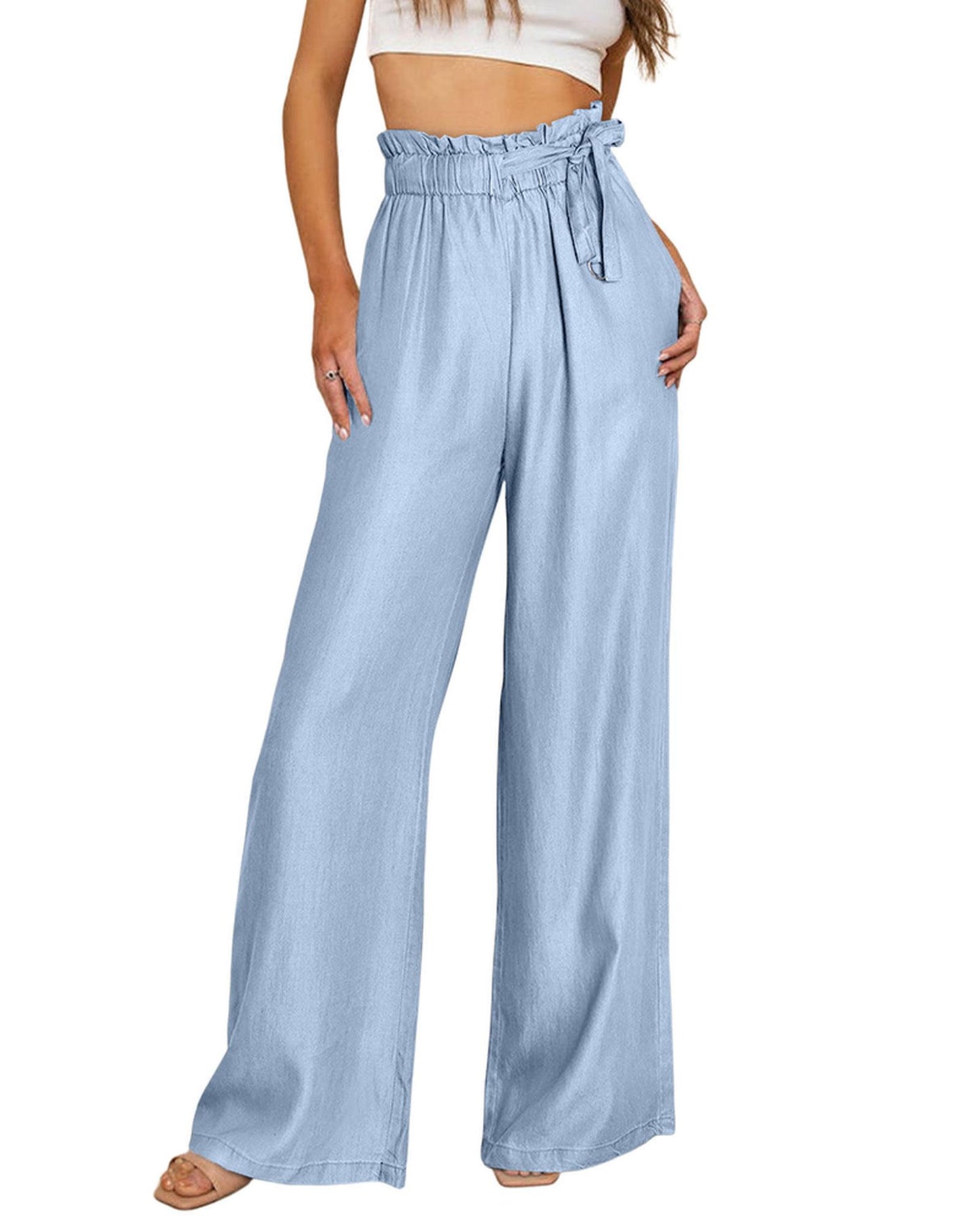 Azura Exchange High Waist Wide Leg Tencel Jeans - 14 US