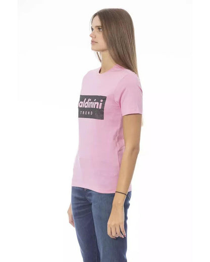 Baldinini Trend Women's Pink Cotton Tops & T-Shirt - S