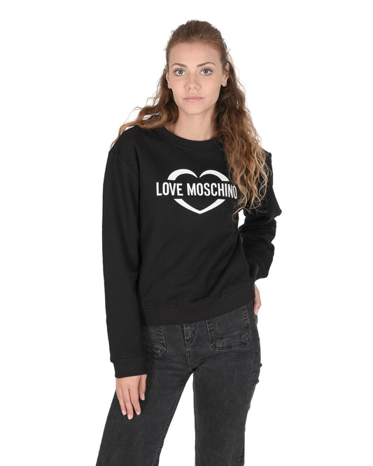 Cotton Sweatshirt with Inlay - 38 EU