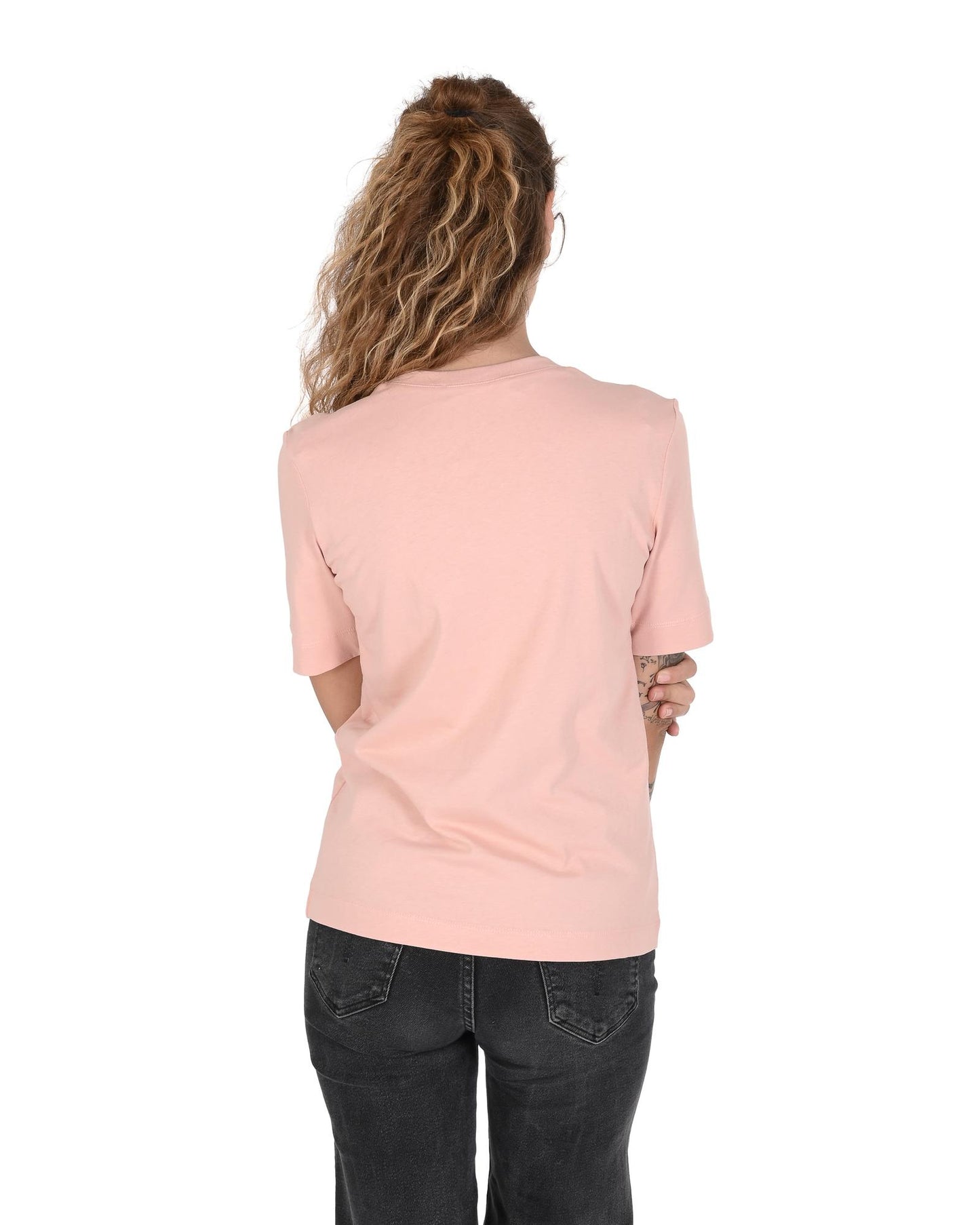 Powder Pink Cotton T-Shirt - 40 EU