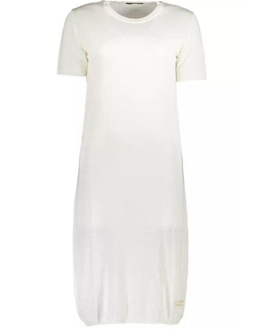 Cavalli Class Women's White Viscose Dress - M