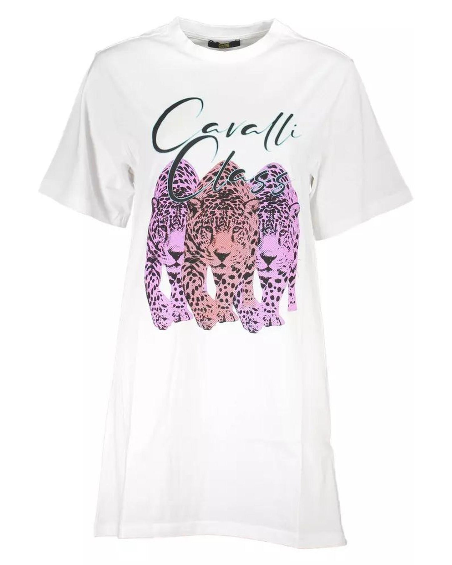 Cavalli Class Women's White Cotton Dress - XL