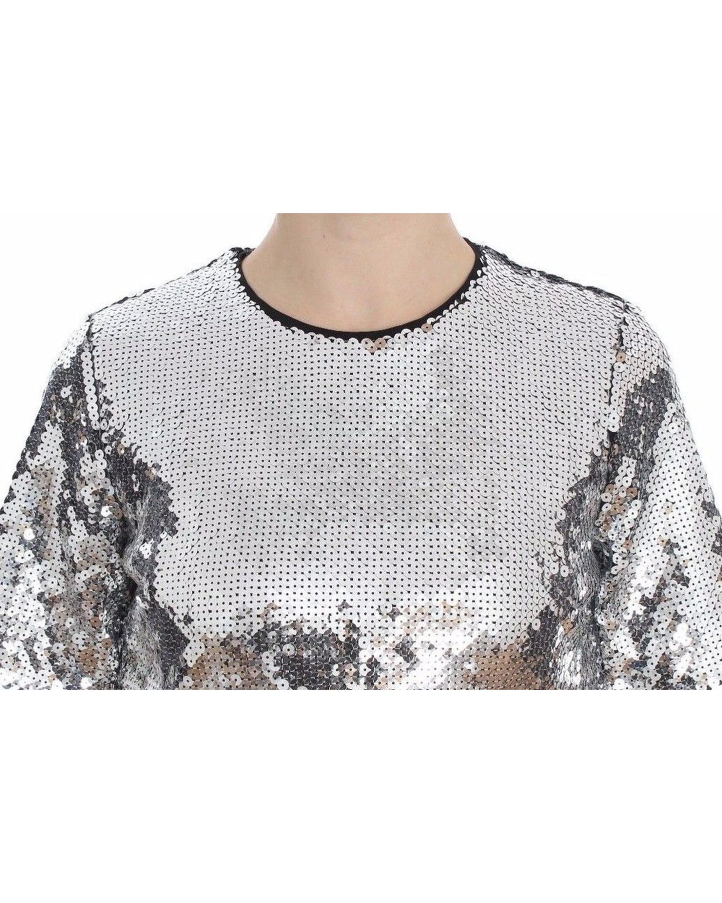 Enchanted Sicily Sequined Blouse Top 44 IT Women