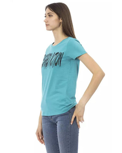 Trussardi Action Women's Light Blue Cotton Tops & T-Shirt - L