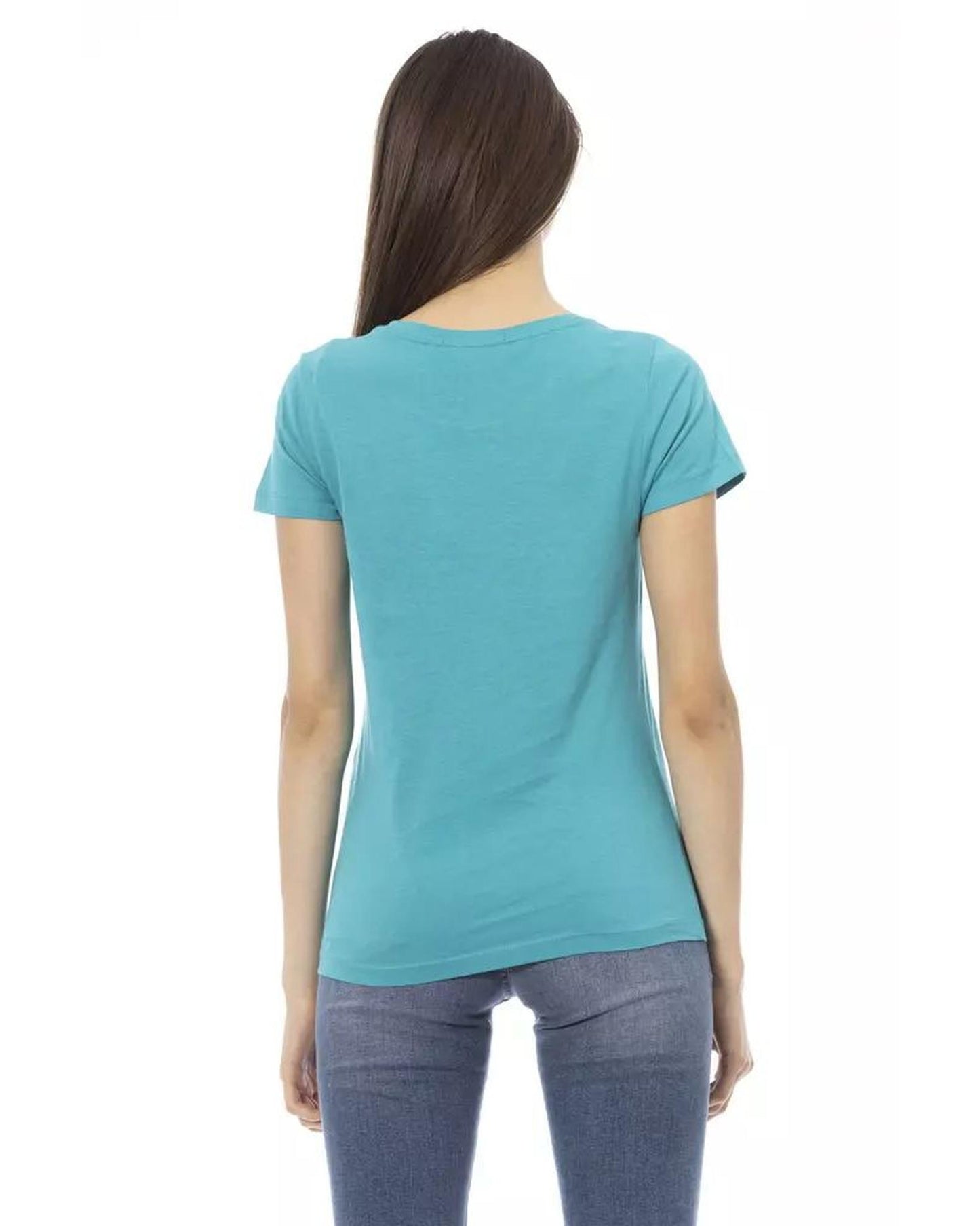 Trussardi Action Women's Light Blue Cotton Tops & T-Shirt - S