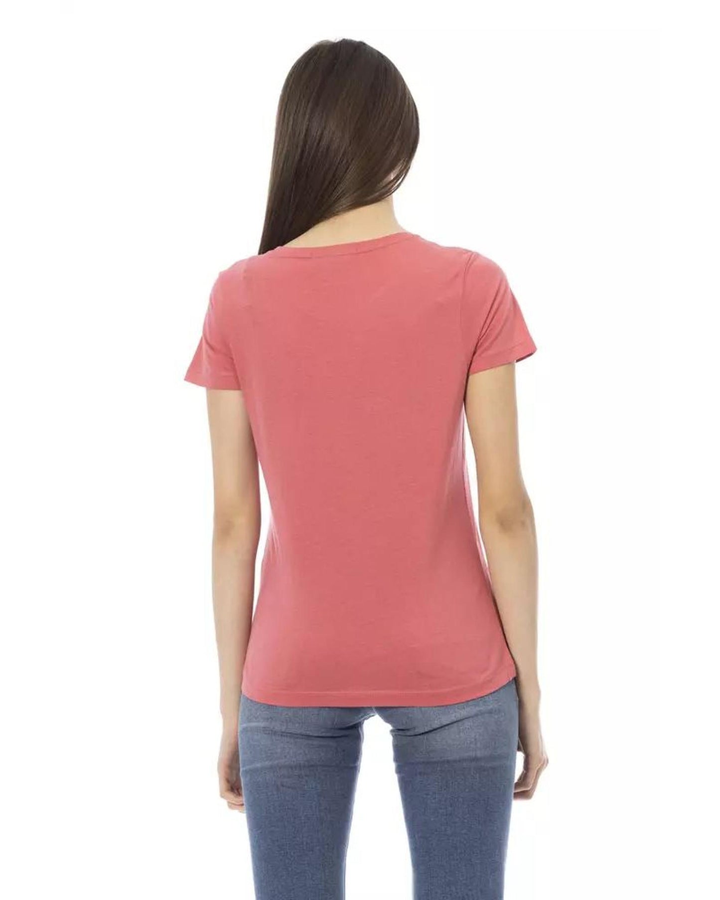 Trussardi Action Women's Pink Cotton Tops & T-Shirt - L