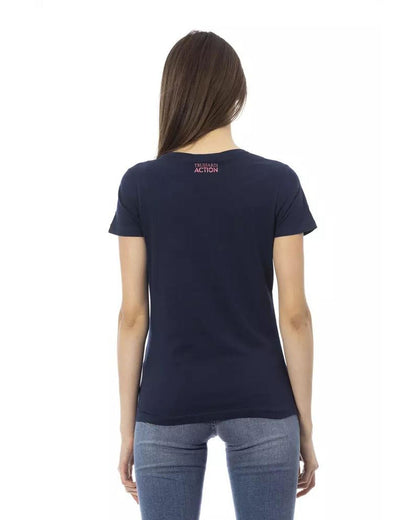 Trussardi Action Women's Blue Cotton Tops & T-Shirt - S