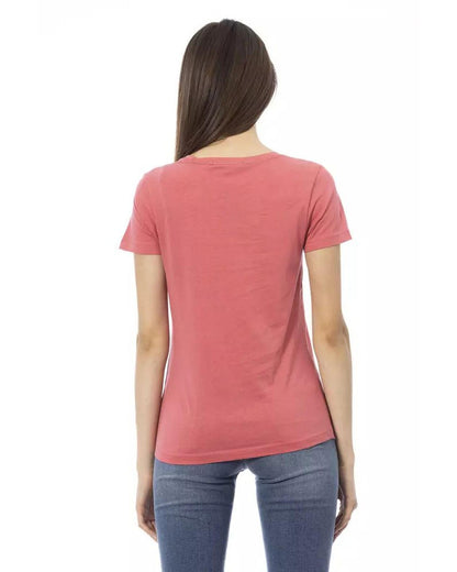 Trussardi Action Women's Pink Cotton Tops & T-Shirt - M