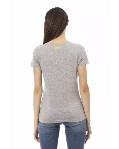 Trussardi Action Women's Gray Cotton Tops & T-Shirt - M