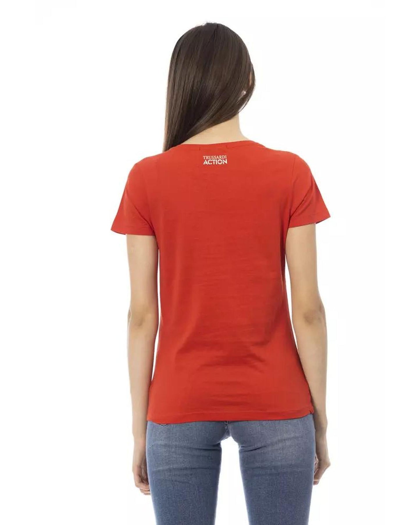 Trussardi Action Women's Red Cotton Tops & T-Shirt - XS