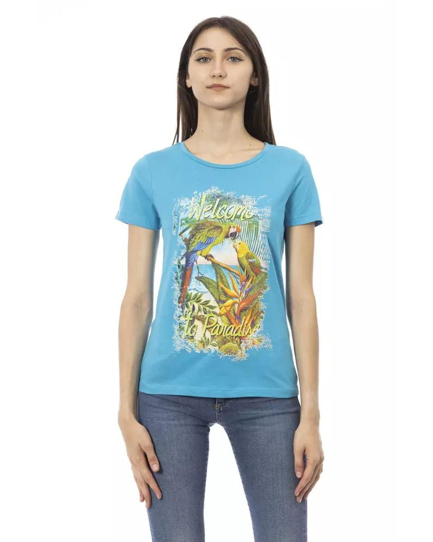 Trussardi Action Women's Light Blue Cotton Tops & T-Shirt - L