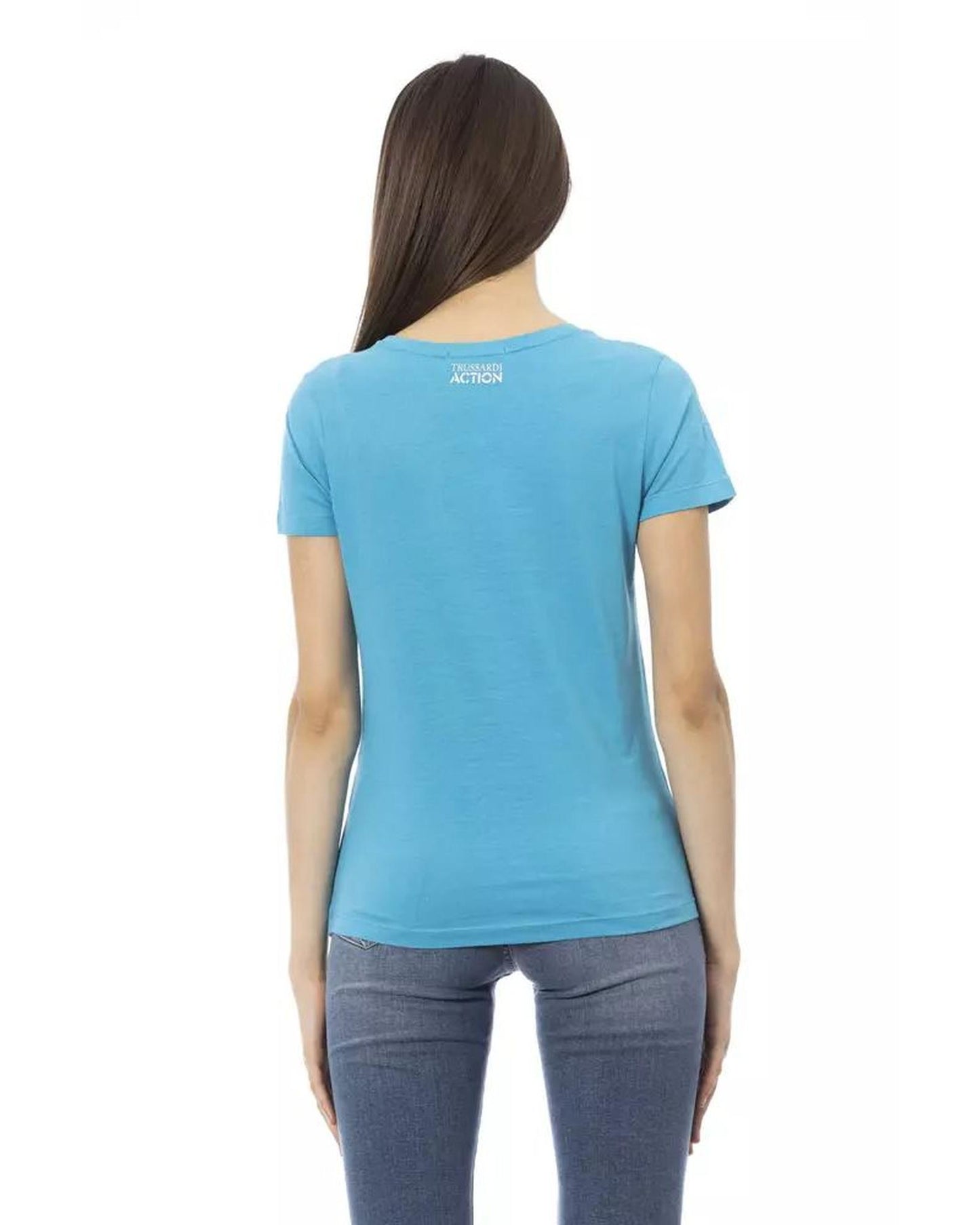 Trussardi Action Women's Light Blue Cotton Tops & T-Shirt - S