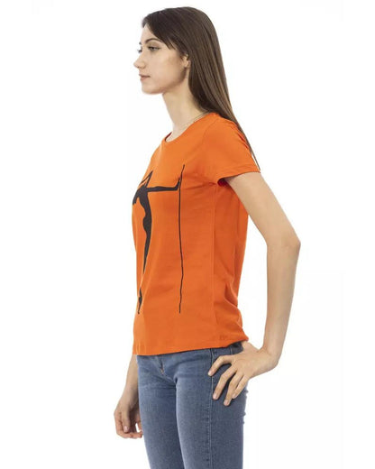 Trussardi Action Women's Orange Cotton Tops & T-Shirt - S