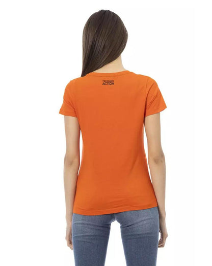 Trussardi Action Women's Orange Cotton Tops & T-Shirt - XL