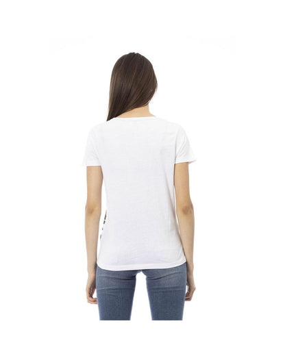 Trussardi Action Women's Chic White Short Sleeve Round Neck Tee - M