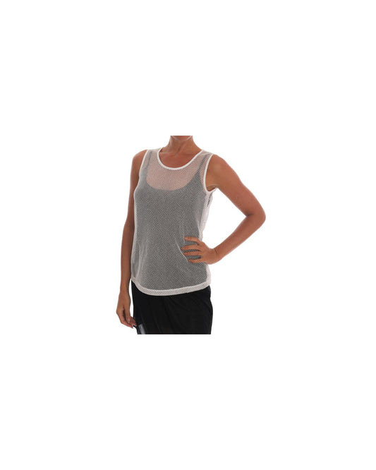 DOLCE & GABBANA Transparent Net Tank Top 36 IT Women