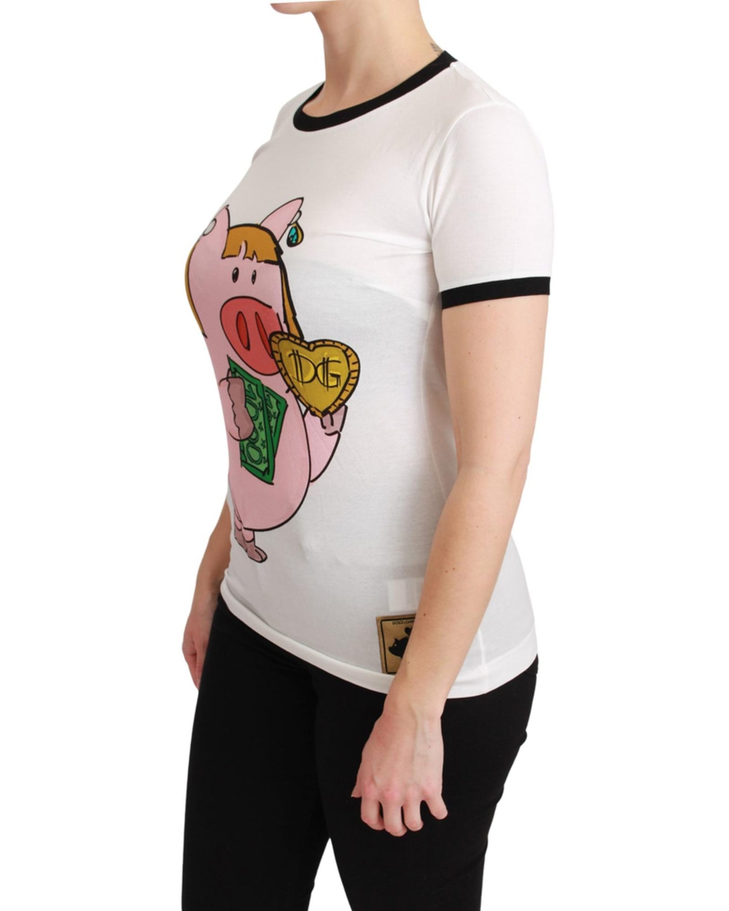 Dolce & Gabbana Year of the Pig Crewneck T-shirt 36 IT Women