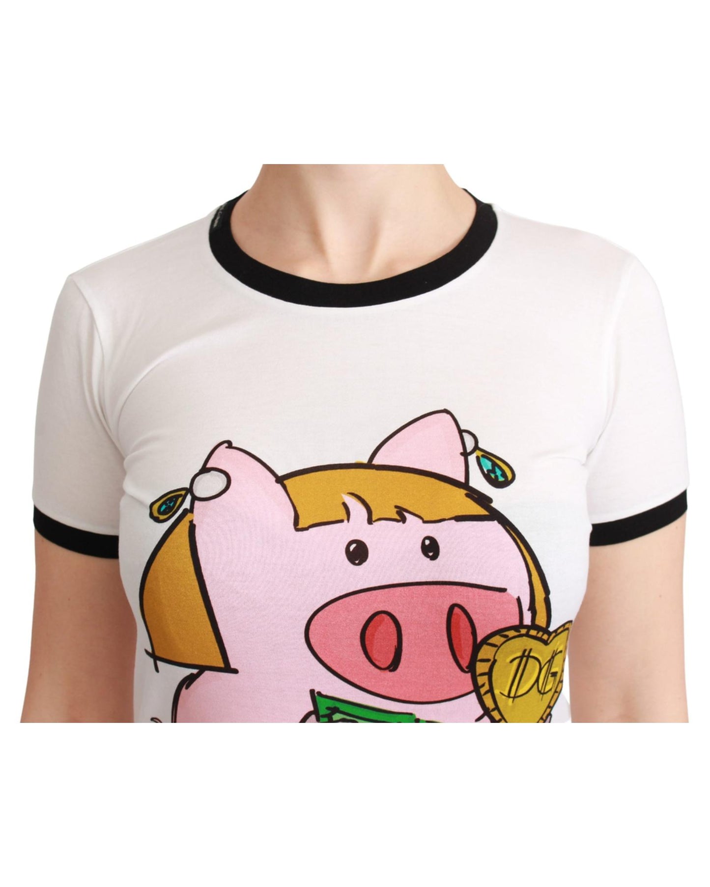 Dolce & Gabbana Year of the Pig Crewneck T-shirt 36 IT Women