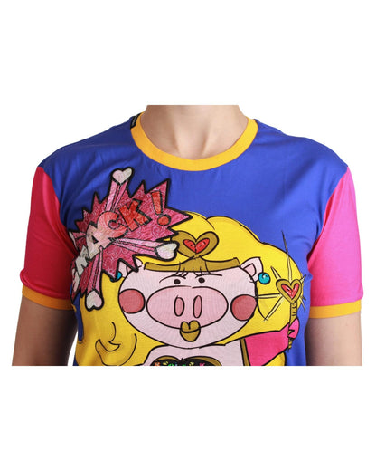 Dolce & Gabbana Year of the Pig 2019 Crewneck T-Shirt 38 IT Women