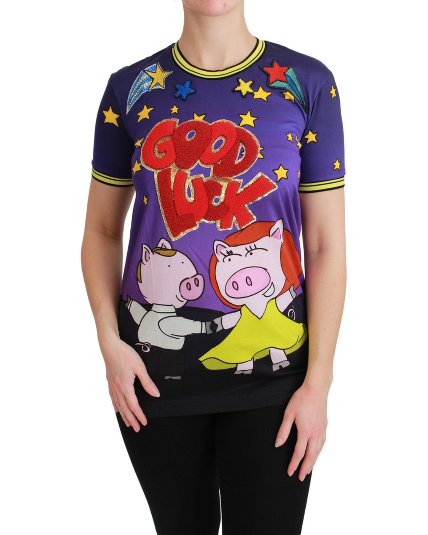 Gorgeous Dolce & Gabbana Year of the Pig 2019 T-shirt 36 IT Women