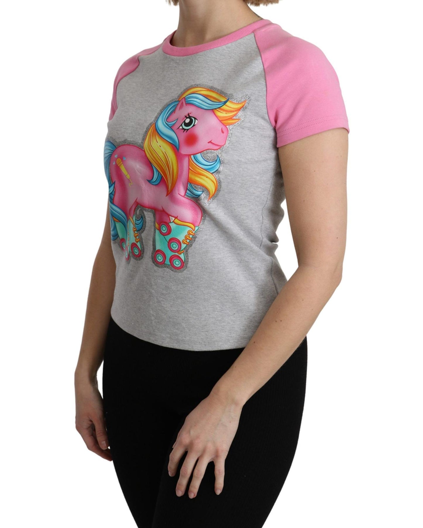 Moschino Couture Crew Neck T-shirt with My Little Pony Motif 36 IT Women