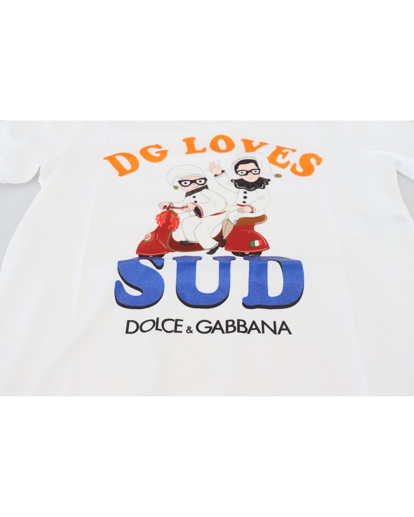 Dolce & Gabbana Crew Neck T-shirt with DG LOVES SUD Motive 40 IT Women