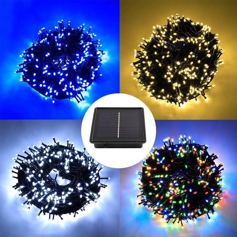 Solar Fairy String Lights 200 LED Outdoor Garden Christmas Party Décor Multi-Colours