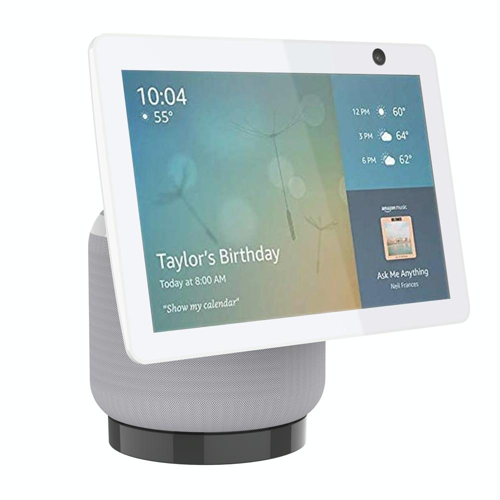 Desktop Bracket For Amazon Echo Show 10 - No Drilling Required - White