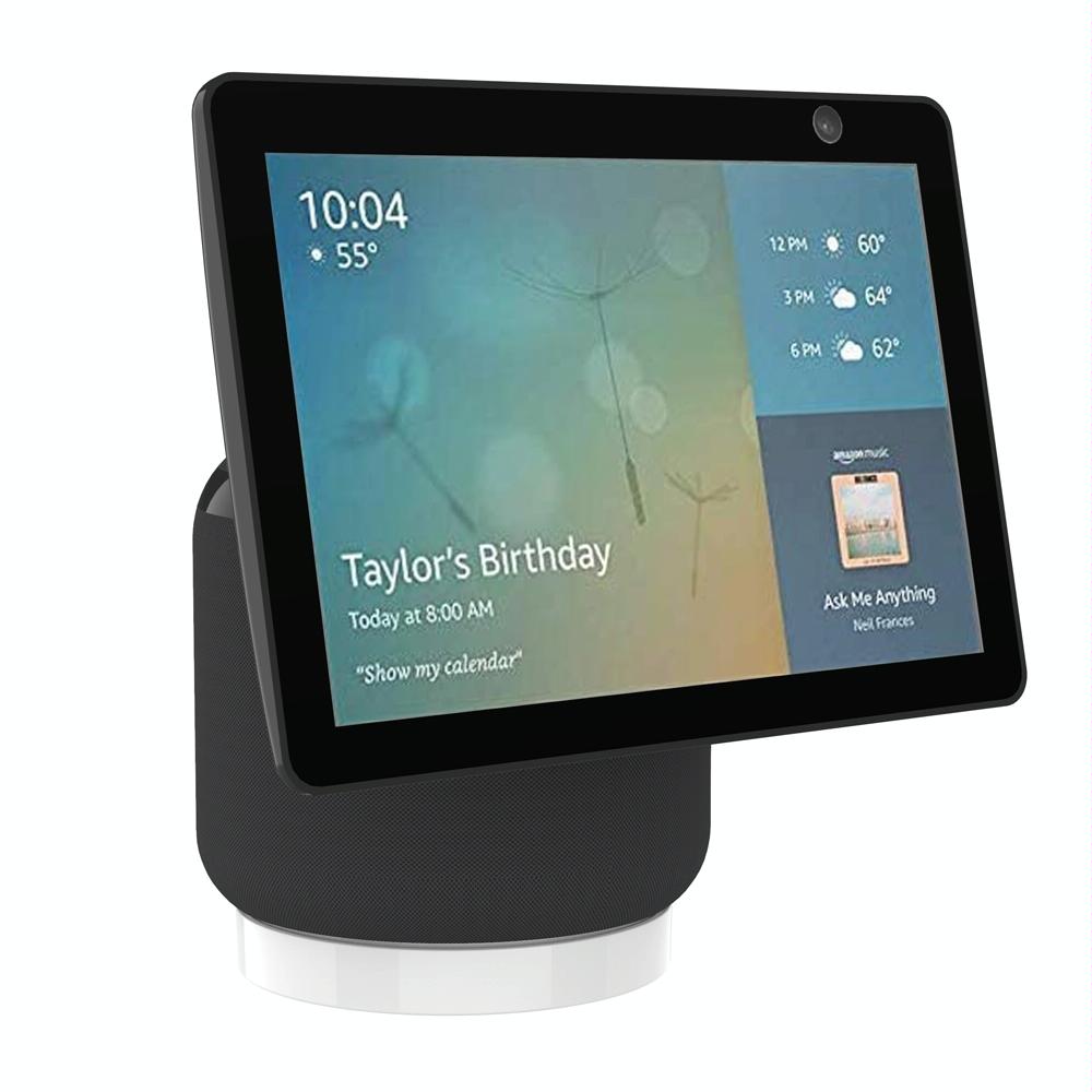 Desktop Bracket For Amazon Echo Show 10 - No Drilling Required - White