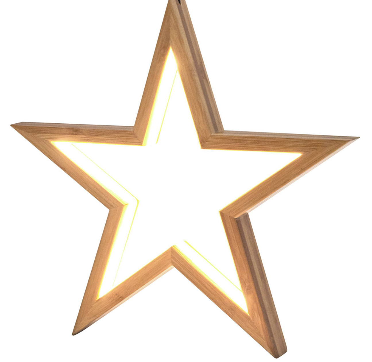 Ceiling Bamboo Star LED Hanging Lamp Natural Home Decor Lighting Pendant - Natural