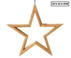 Large Ceiling Bamboo Star LED Hanging Lamp Natural Home Decor Lighting Pendant