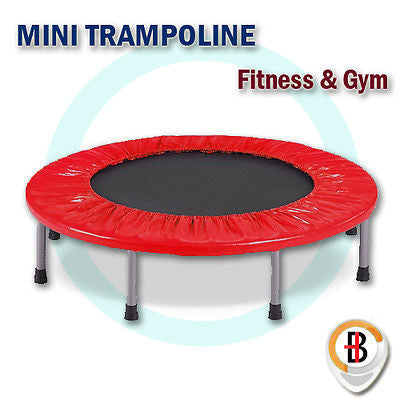 36" Mini Trampoline Jogger Rebounder Home Gym Workout Fitness Red