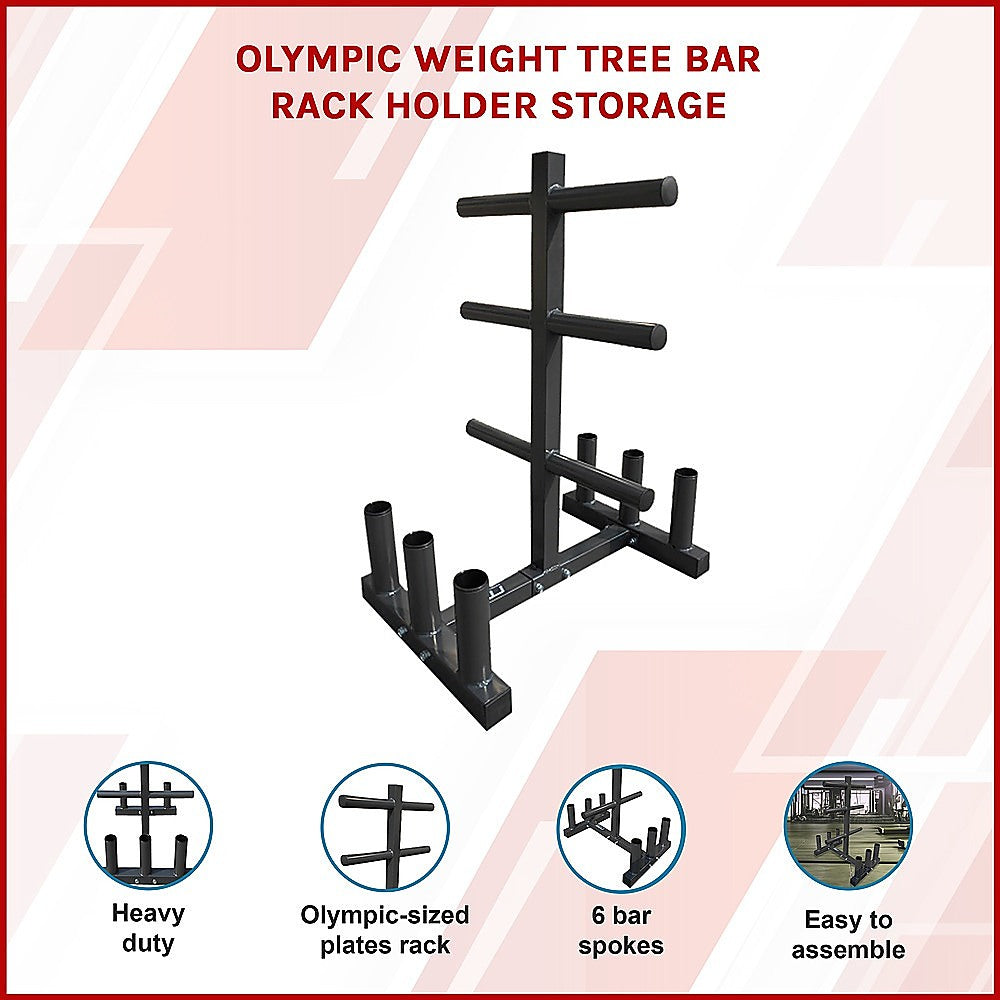 Olympic Weight Tree Bar Rack Holder Storage