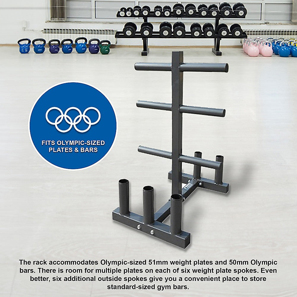 Olympic Weight Tree Bar Rack Holder Storage