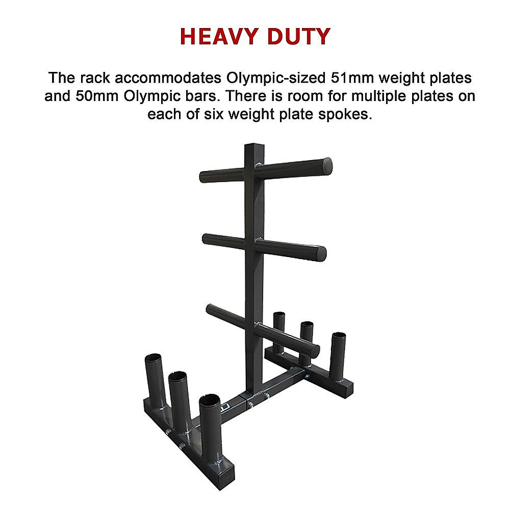 Olympic Weight Tree Bar Rack Holder Storage