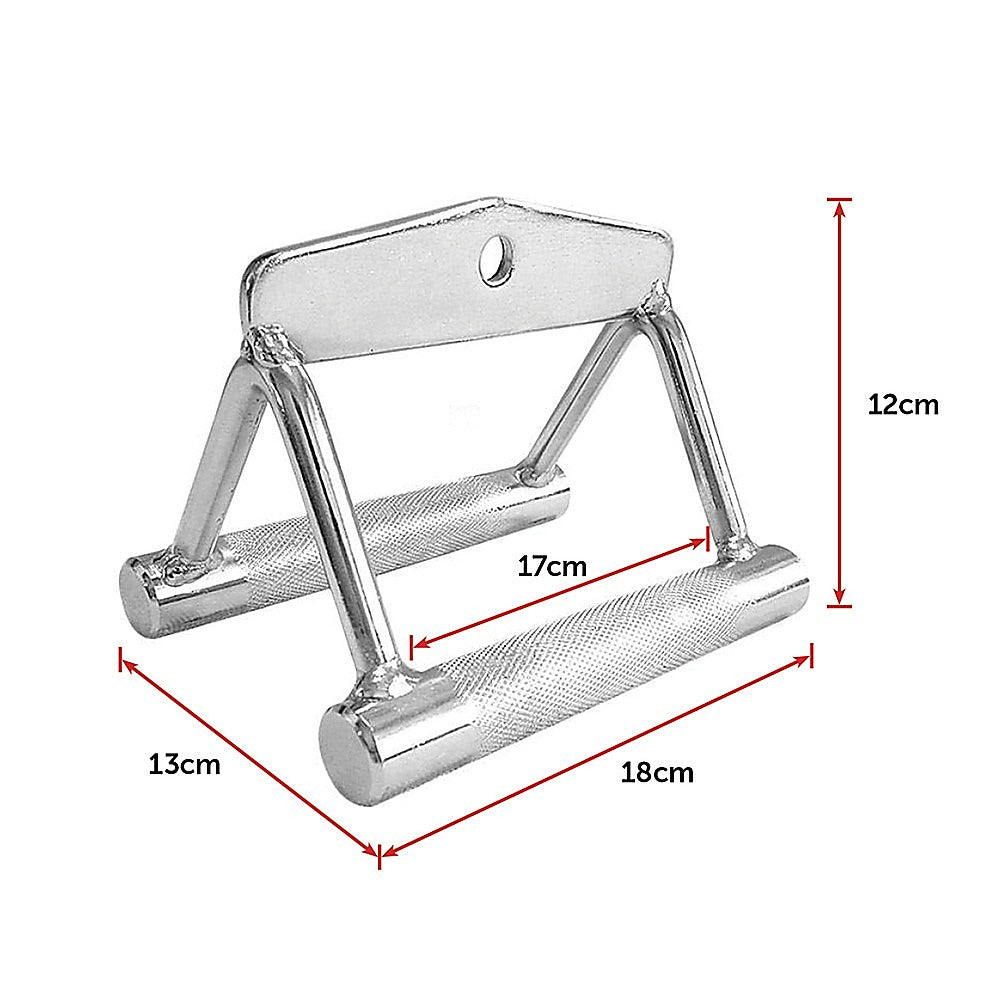 Close Grip Seated Row Handle Bar Triangle Cable Attachment