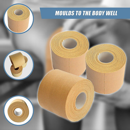 Premium Rigid Sports Strapping Tape - 3 Rolls of 50mm X 13.7M